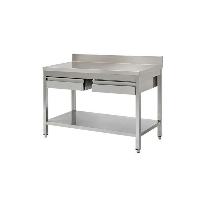 Tavolo 120x70x85 acciaio inox 430 su gambe ripiano...