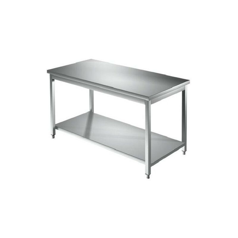 Tavolo 120x70x85 acciaio inox 430 su gambe ripiano...