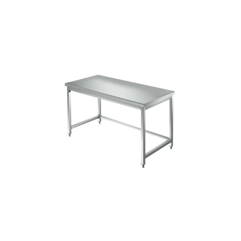 Tavolo 130x70x85 acciaio inox 430 su gambe cucina