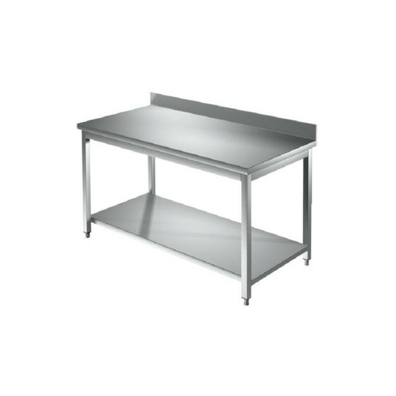 Tavolo 140x70x85 acciaio inox 430 su gambe ripiano...