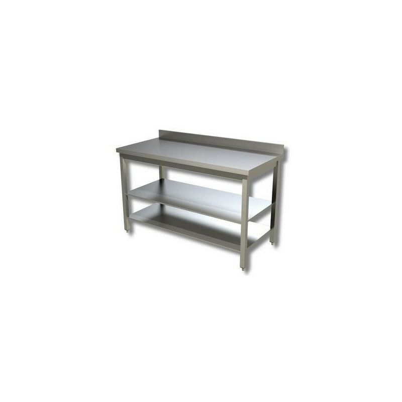 Tavolo 140x70x85 acciaio inox 430 su gambe ripiano...