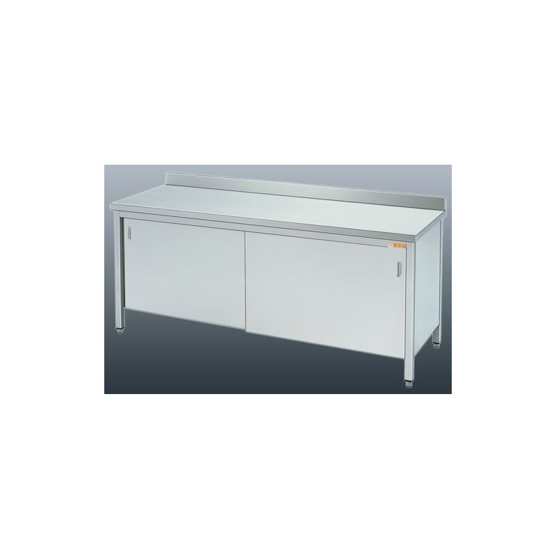 Tavolo 180x60x85 acciaio inox 304 armadiato