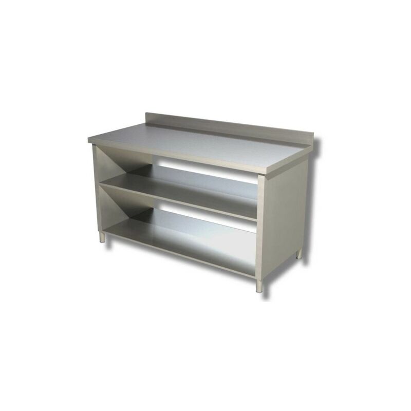 Tavolo 40x70x85 acciaio inox 304 su fianchi