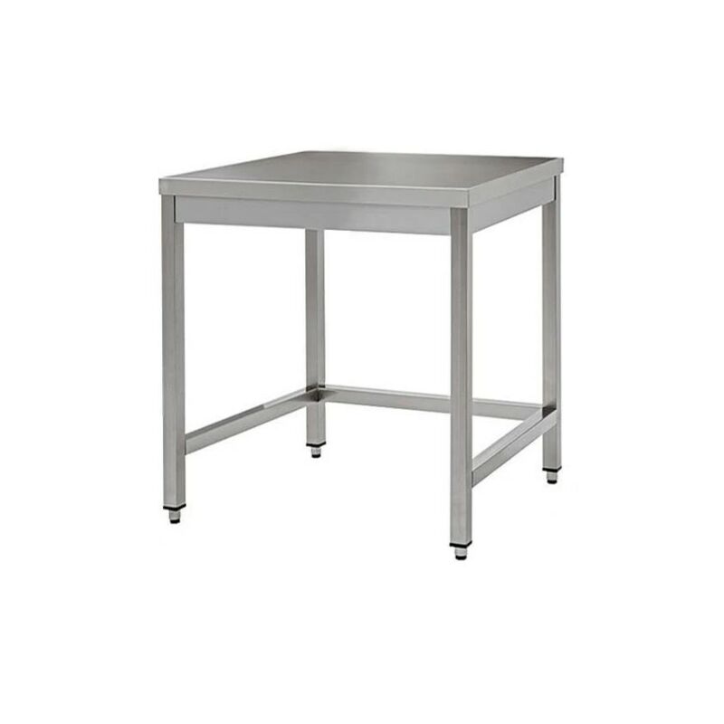Tavolo 80x70x85 acciaio inox 430 su gambe cucina