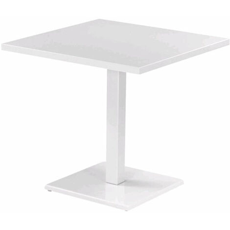 Tavolo a colonna quadrato 70x70 cm da esterno bar e pub in alluminio Rodi