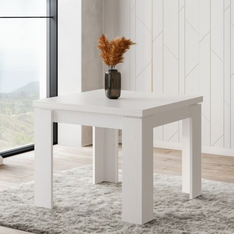 TAVOLO A LIBRO MOD. ULRICH CM 90X90 RUSTICA WHITE