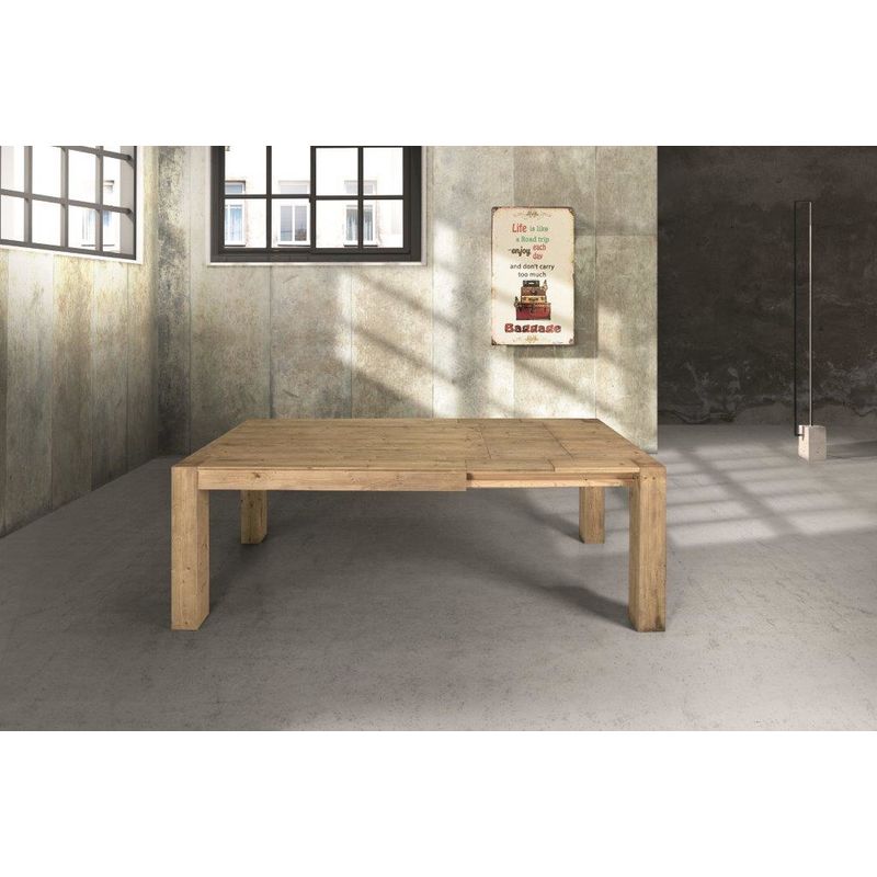 Tavolo abete naturale allungabile 180x90cm - 280x90cm - Marrone