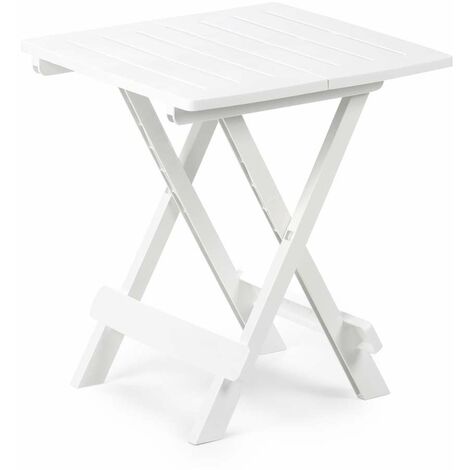 Tavolino Pieghevole da Caffè per Giardino 50x45x43 cm Tavolo da Campeggio Esterno o Interno Plastica 2x verde