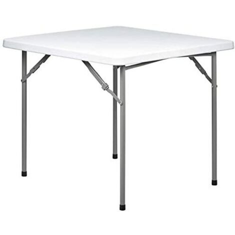 TAVOLO ADOLF 87X87XCM74CM PIEGHEVOLE IN RESINA BIA