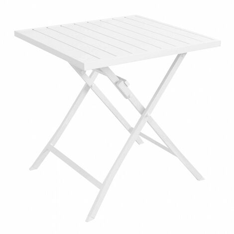 Tavolo Alabama 70x70x73 h cm in Alluminio Bianco