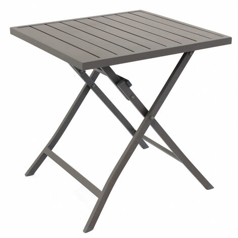 Tavolo Alabama 70x70x73 h cm in Alluminio Taupe