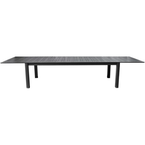 Tavolo Alluminio XXL Allungabile in 3 Diverse Misure fino a 3,95 Metri per Casa, Giardino, Colore Antracite