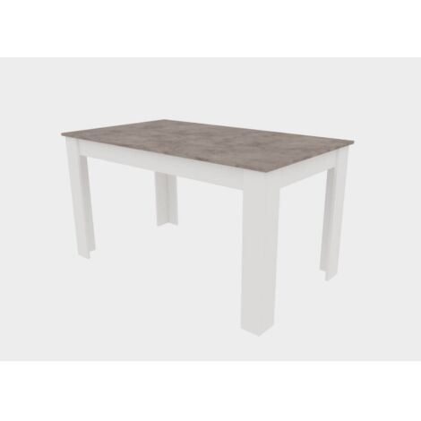 TAVOLO ALLUNGABILE 110/150X80XH75CM CEMEN/BCO