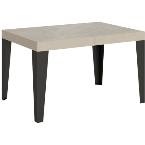 Tavolo Allungabile 120-204x80x77 cm Flame Cashmere Telaio Antracite