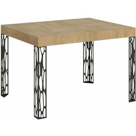 Tavolo Allungabile 120-204x80x77 cm Ghibli Quercia Natura e Antracite
