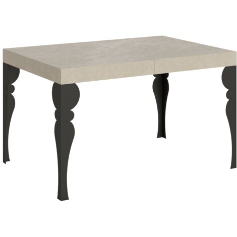 Tavolo Allungabile 120-204x80x77 cm Paxon Cashmere Telaio Antracite
