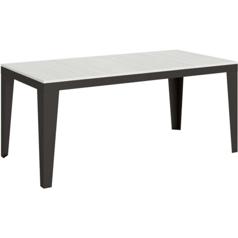 Tavolo allungabile 120/224x90 cm Flame Evolution cemento telaio e gambe antracite