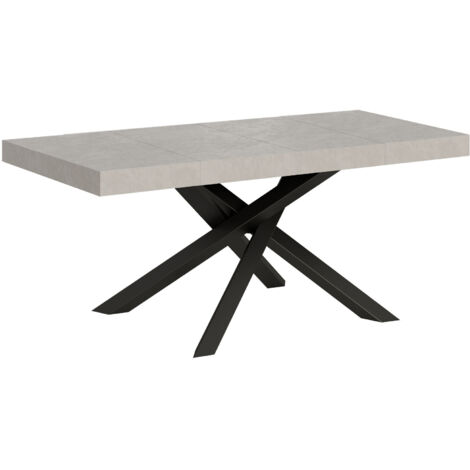 Tavolo allungabile 120/224x90 cm Volantis Premium cashmere gambe antracite