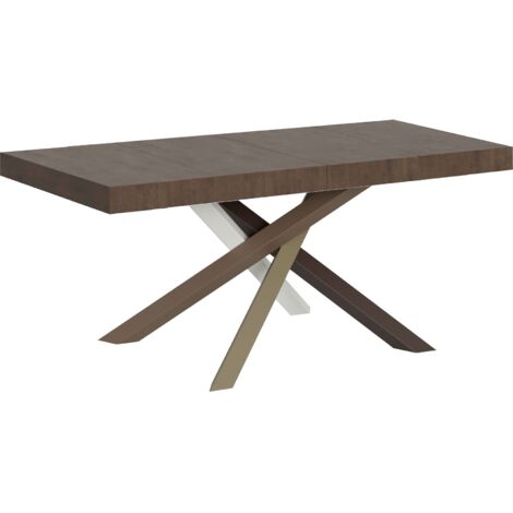 Tavolo allungabile 120/224x90 cm Volantis Premium noce gambe multicolore 4/C