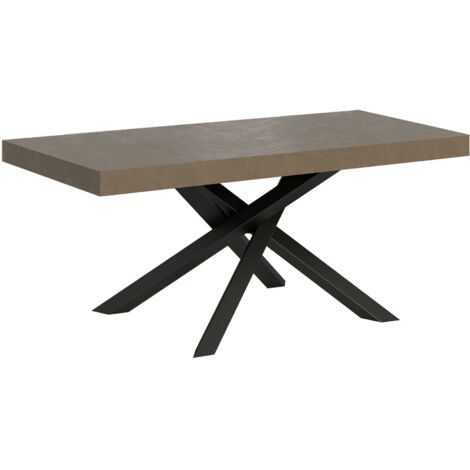 Tavolo allungabile 120/224x90 cm Volantis Premium tortora gambe antracite