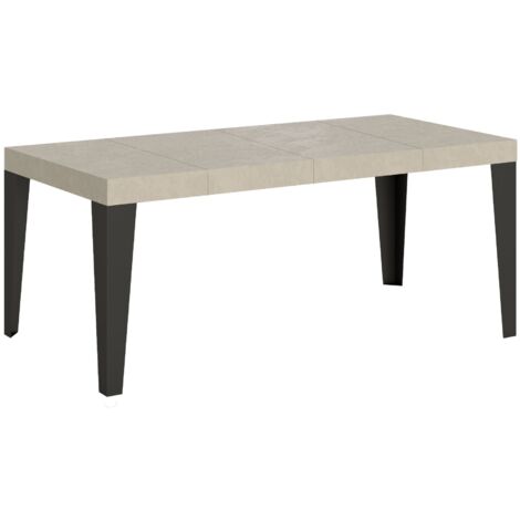 Tavolo Allungabile 120-224x90x77 cm Flame Premium Cashmere Telaio Antracite