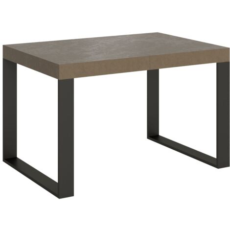 Tavolo Allungabile 120-224x90x77 cm Tecno Tortora Telaio Antracite