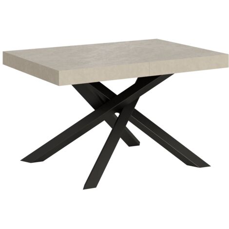 Tavolo Allungabile 120-224x90x77 cm Volantis Cashmere Telaio Antracite