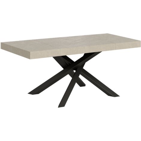 Tavolo Allungabile 120-224x90x77 cm Volantis Premium Cashmere Telaio Antracite