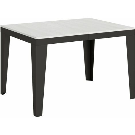 Tavolo Allungabile 120-380x90x77 cm Flame Evolution Bianco Frassino