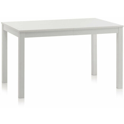 Tavolo Allungabile 130/170x80x75 cm in Melamina Bianco