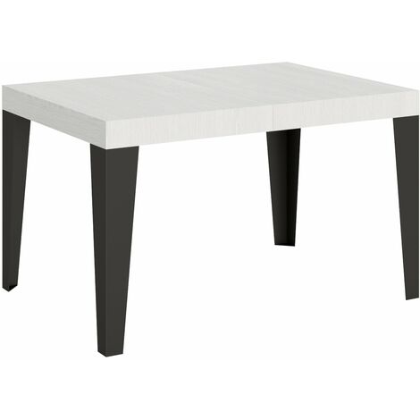 Tavolo Allungabile 130-390x90x77 cm Flame Bianco Frassino