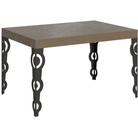 Tavolo allungabile 140/224x80cm Karamay tortora gambe antracite