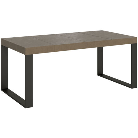 Tavolo allungabile 140/244x90 cm Tecno Premium tortora gambe antracite