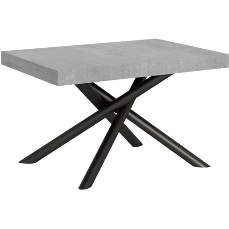 Tavolo Allungabile 140-244x90x77 cm Famas Cemento Telaio Antracite