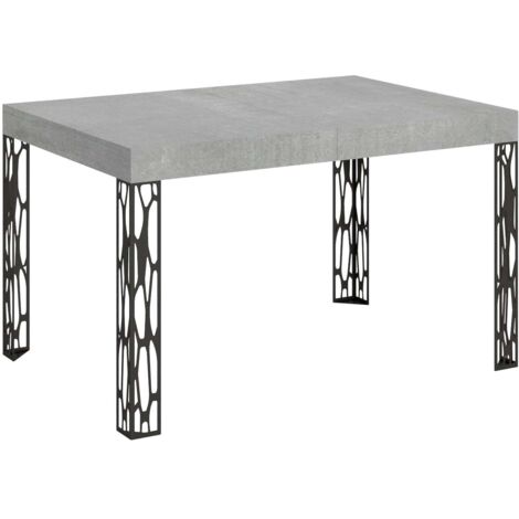 Tavolo Allungabile 140-244x90x77 cm Ghibli Cemento Telaio Antracite