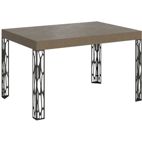 Tavolo Allungabile 140-244x90x77 cm Ghibli Tortora Telaio Antracite