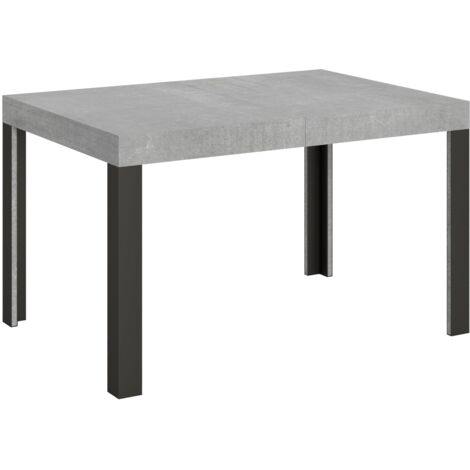 Tavolo Allungabile 140-244x90x77 cm Linea Cemento Telaio Antracite