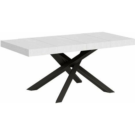 Tavolo Allungabile 140/244x90x77 cm Volantis Premium Bianco Frassino