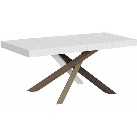 Tavolo Allungabile 140/244x90x77 cm Volantis Premium Bianco Frassino