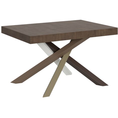 Tavolo allungabile 140/400x90 cm Volantis noce gambe multicolore 4/C