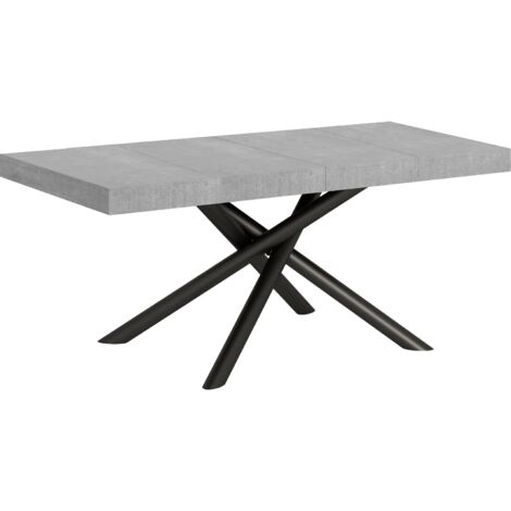 Tavolo Allungabile 140-400x90x77 cm Famas Premium Cemento Telaio Antracite