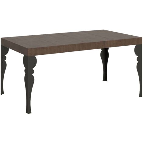 Tavolo Allungabile 140-400x90x77 cm Paxon Premium Noce Telaio Antracite