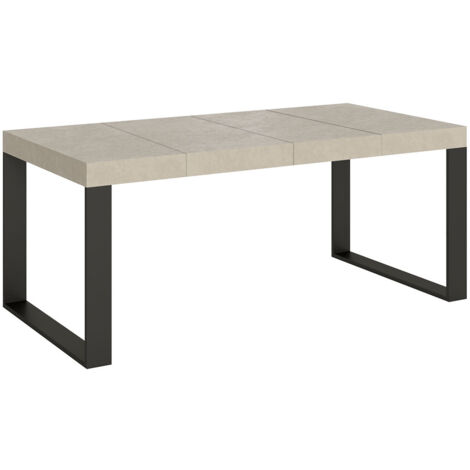 Tavolo Allungabile 140-400x90x77 cm Tecno Premium Cashmere Telaio Antracite