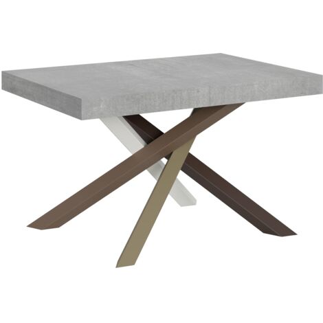 Tavolo Allungabile 140-400x90x77 cm Volantis Cemento Telaio 4C