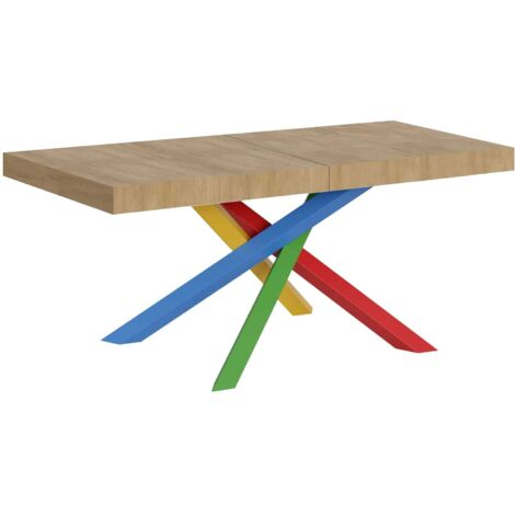 Tavolo Allungabile 140-400x90x77 cm Volantis Premium Quercia Natura Telaio 4B