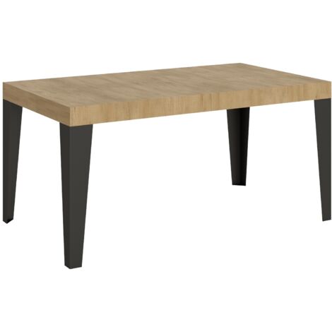 Tavolo allungabile 160/244x80 cm Flame quercia natura gambe antracite