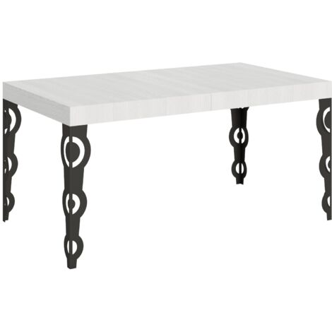 Tavolo Allungabile 160-244x80x77 cm Karamay Bianco Frassino