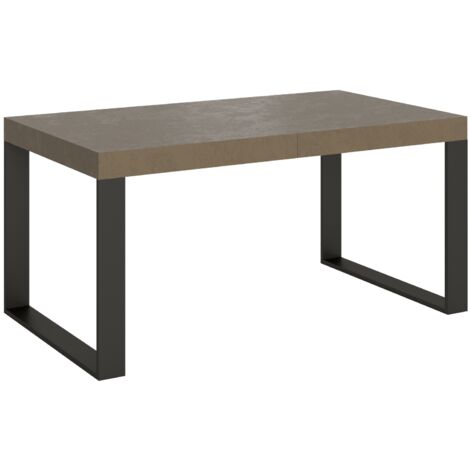 Tavolo allungabile 160/264x90 cm Tecno tortora gambe antracite