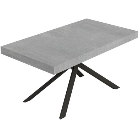 Tavolo Allungabile 160-264x90x74 cm Niket Cemento Gambe Antracite