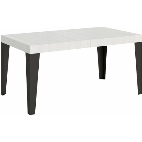 Tavolo Allungabile 160-264x90x77 cm Flame Bianco Frassino